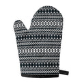 Black And White Tribal Geometric Print Single Oven Mitt