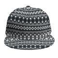 Black And White Tribal Geometric Print Snapback Cap