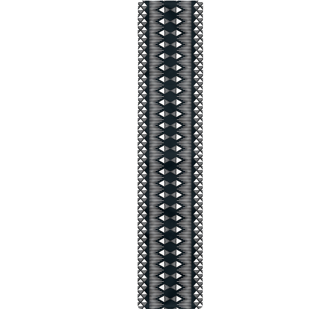 Black And White Tribal Geometric Print Table Runner