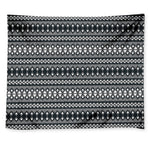 Black And White Tribal Geometric Print Tapestry
