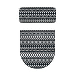 Black And White Tribal Geometric Print Toilet Lid And Tank Cover Set