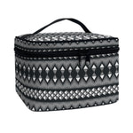 Black And White Tribal Geometric Print Travel Makeup Bag