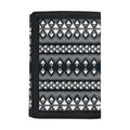 Black And White Tribal Geometric Print Trifold Wallet