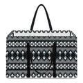 Black And White Tribal Geometric Print Utility Tote Bag