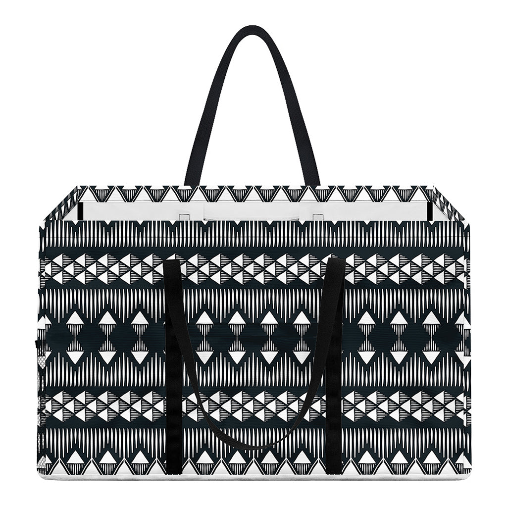 Black And White Tribal Geometric Print Utility Tote Bag