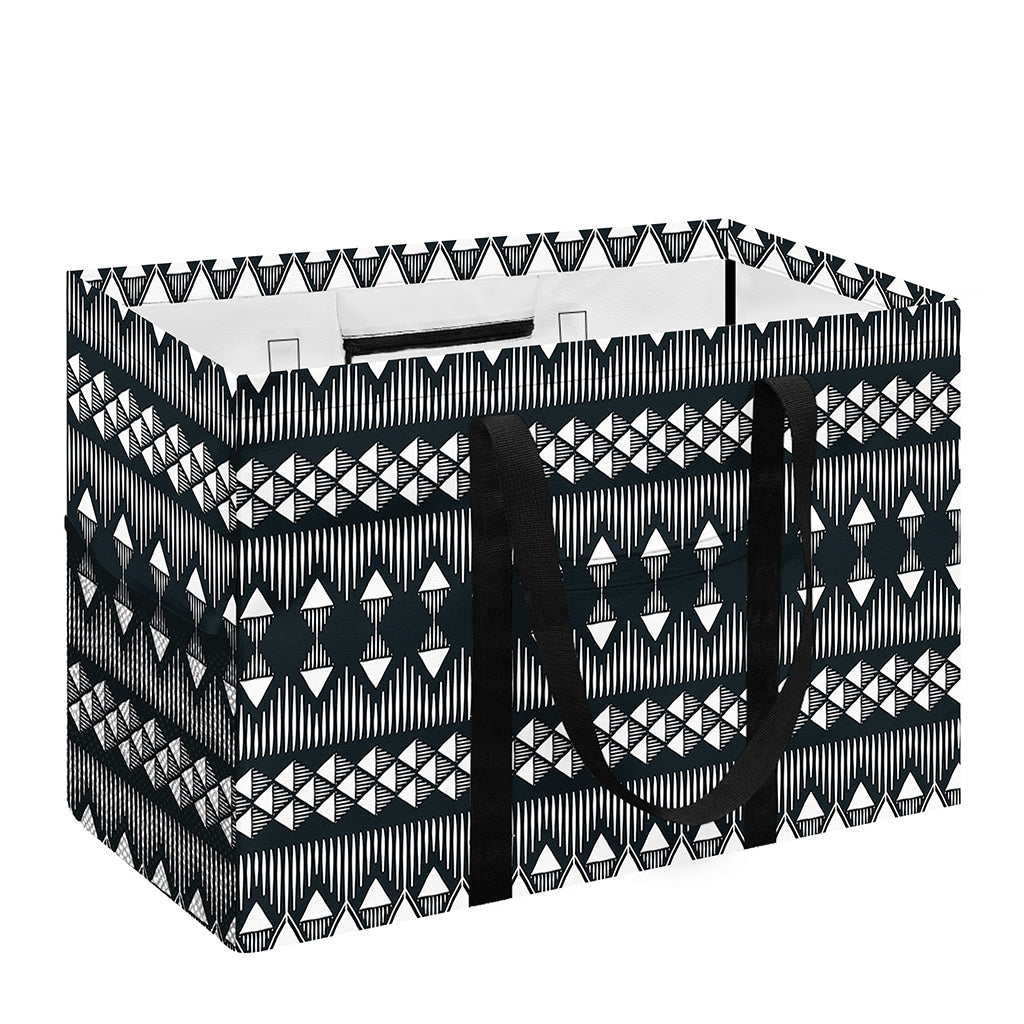 Black And White Tribal Geometric Print Utility Tote Bag