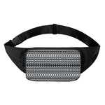 Black And White Tribal Geometric Print Waist Bag