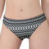 Black And White Tribal Geometric Print Women's Panties