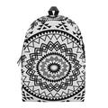 Black And White Tribal Mandala Print School Backpack