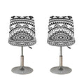 Black And White Tribal Mandala Print Bar Stool Covers