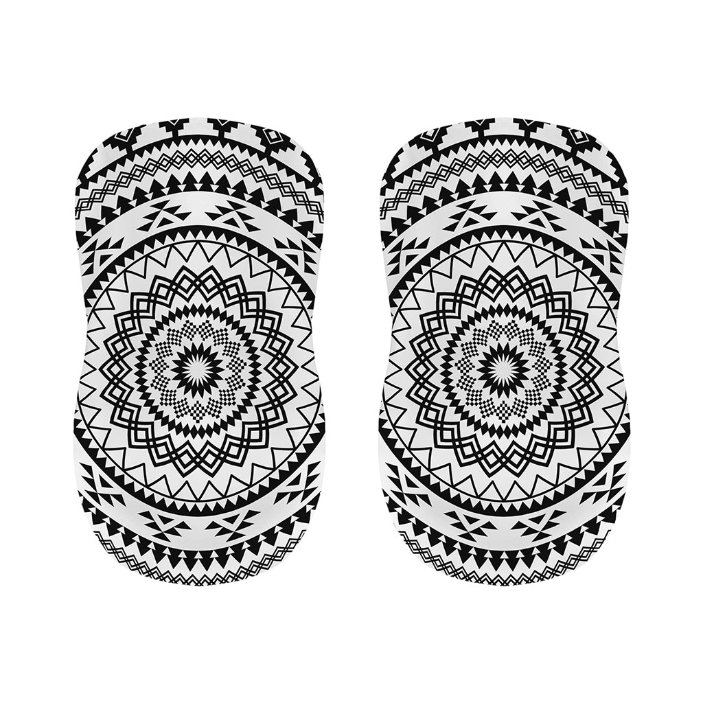 Black And White Tribal Mandala Print Bar Stool Covers