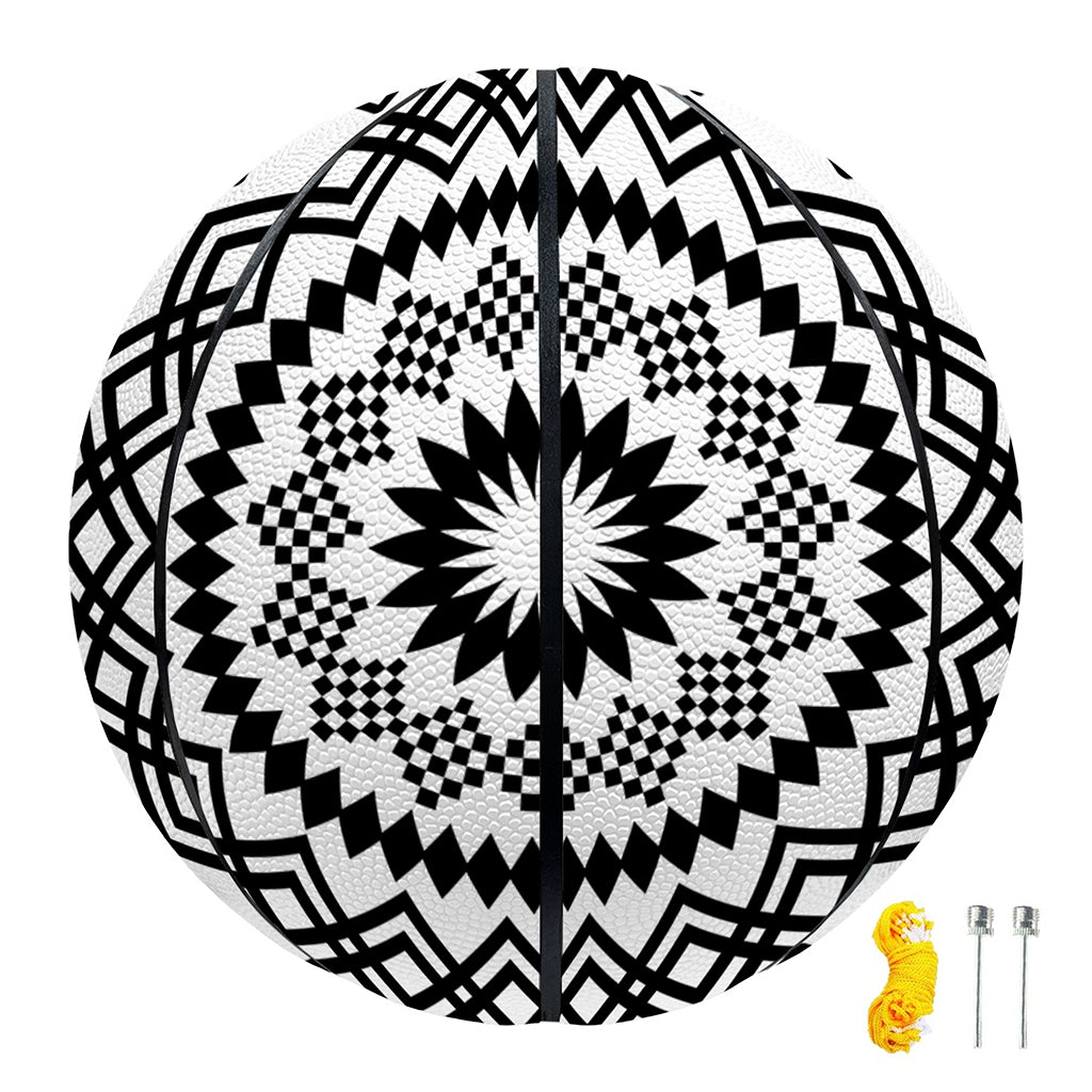 Black And White Tribal Mandala Print Basketball