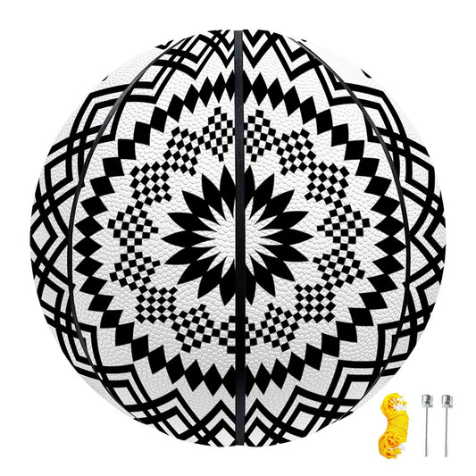 Black And White Tribal Mandala Print Basketball