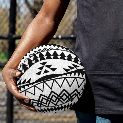Black And White Tribal Mandala Print Basketball