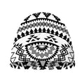 Black And White Tribal Mandala Print Beanie