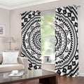 Black And White Tribal Mandala Print Dimout Grommet Curtains