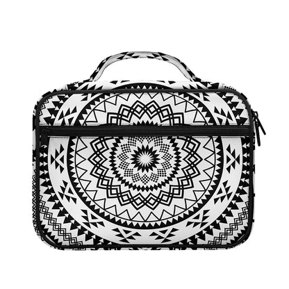 Black And White Tribal Mandala Print Briefcase Bible Bag