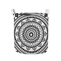 Black And White Tribal Mandala Print Collapsible Laundry Basket