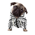 Black And White Tribal Mandala Print Dog Zip Up Hoodie