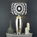 Black And White Tribal Mandala Print Drum Lamp Shade