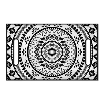 Black And White Tribal Mandala Print Golf Cart Seat Cover