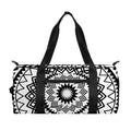 Black And White Tribal Mandala Print Gym Bag