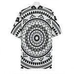 Black And White Tribal Mandala Print Hawaiian Shirt