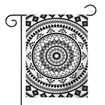 Black And White Tribal Mandala Print House Flag