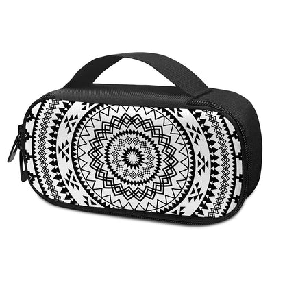 Black And White Tribal Mandala Print Insulin Cooler Travel Case