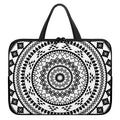Black And White Tribal Mandala Print Laptop Sleeve With Handle