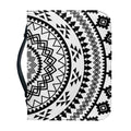 Black And White Tribal Mandala Print Leather Bible Cover