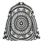 Black And White Tribal Mandala Print Men's Blazer