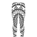 Black And White Tribal Mandala Print Men's Leggings