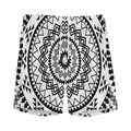Black And White Tribal Mandala Print Men's Athletic Shorts