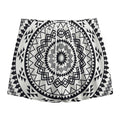 Black And White Tribal Mandala Print Mesh Shorts