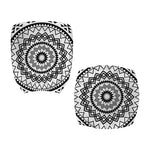 Black And White Tribal Mandala Print Office Chair Cover