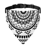 Black And White Tribal Mandala Print Over The Collar Dog Bandana
