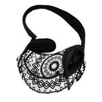 Black And White Tribal Mandala Print Pet Sling Carrier