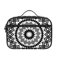 Black And White Tribal Mandala Print Portable Lunch Bag