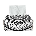 Black And White Tribal Mandala Print Rectangle Tissue Box Cover