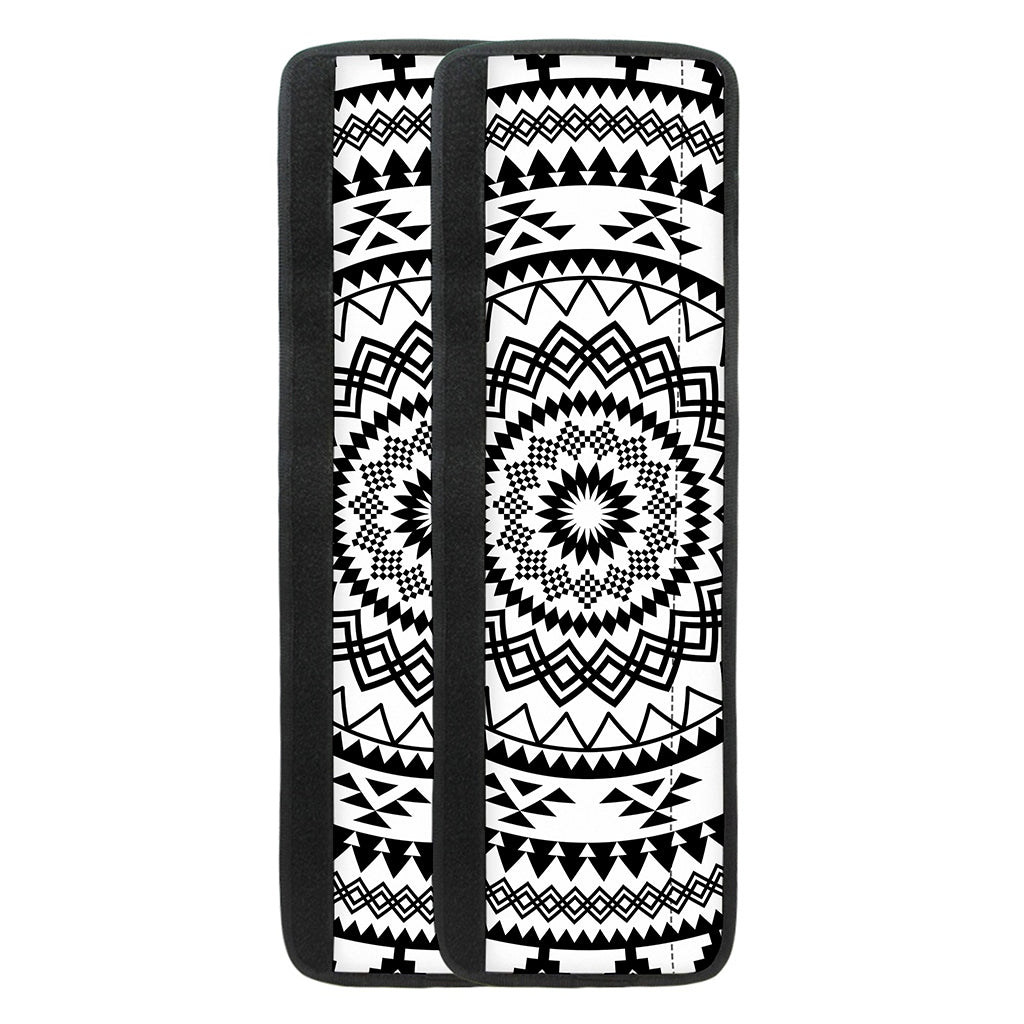 Black And White Tribal Mandala Print Refrigerator Handle Covers