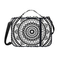 Black And White Tribal Mandala Print Shoulder Strap Bible Bag