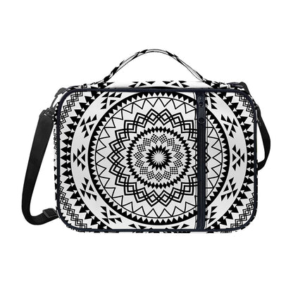 Black And White Tribal Mandala Print Shoulder Strap Bible Bag