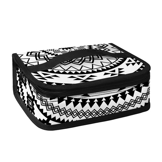 Black And White Tribal Mandala Print Small Lunch Bag