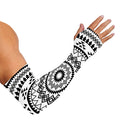 Black And White Tribal Mandala Print Sun Protection Arm Sleeves