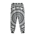 Black And White Tribal Mandala Print Sweatpants