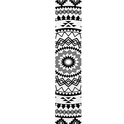 Black And White Tribal Mandala Print Table Runner