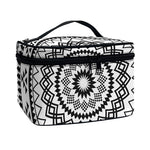 Black And White Tribal Mandala Print Travel Makeup Bag