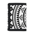 Black And White Tribal Mandala Print Trifold Wallet