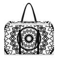 Black And White Tribal Mandala Print Utility Tote Bag